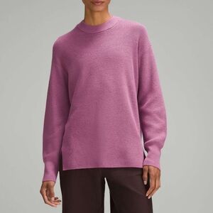 Lululemon Merino Wool-Blend Ribbed Crewneck Sweater in Velvet Dust
Size 8